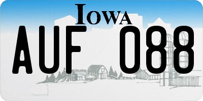 IA license plate AUF088