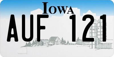 IA license plate AUF121