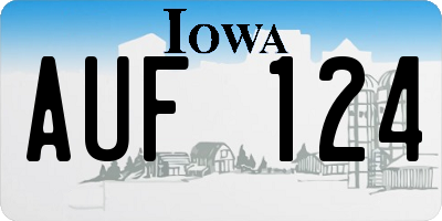 IA license plate AUF124