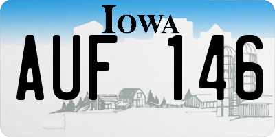 IA license plate AUF146