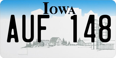 IA license plate AUF148