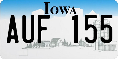 IA license plate AUF155