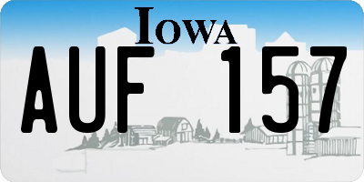 IA license plate AUF157