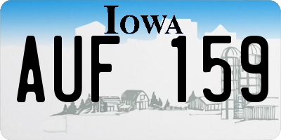 IA license plate AUF159