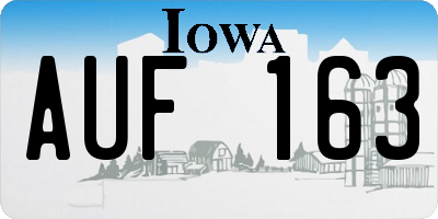 IA license plate AUF163