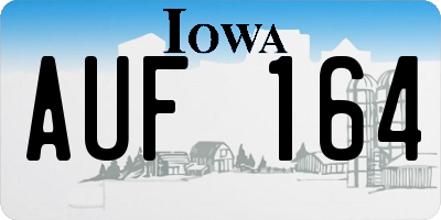 IA license plate AUF164