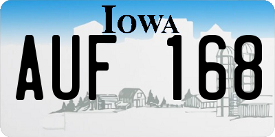IA license plate AUF168