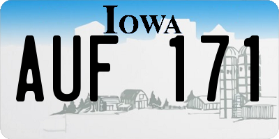 IA license plate AUF171