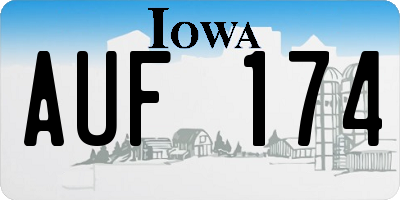 IA license plate AUF174