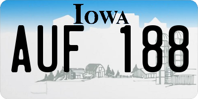 IA license plate AUF188