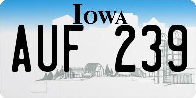 IA license plate AUF239