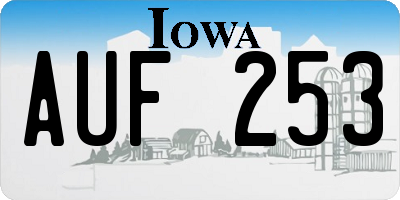IA license plate AUF253