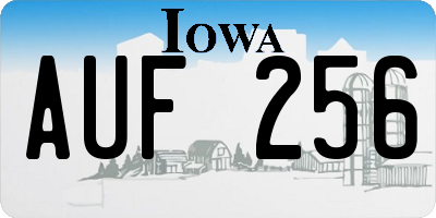 IA license plate AUF256