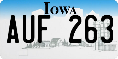IA license plate AUF263