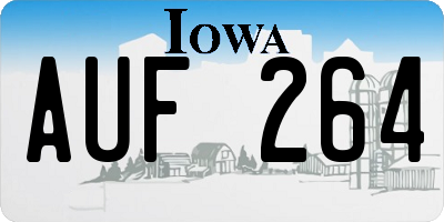 IA license plate AUF264