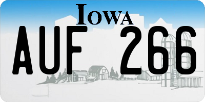 IA license plate AUF266