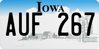IA license plate AUF267