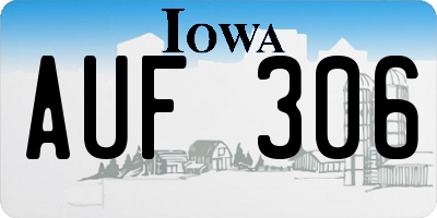 IA license plate AUF306