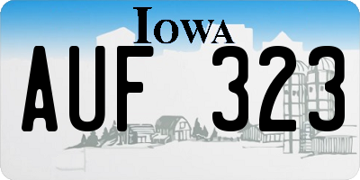 IA license plate AUF323