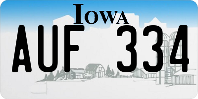 IA license plate AUF334