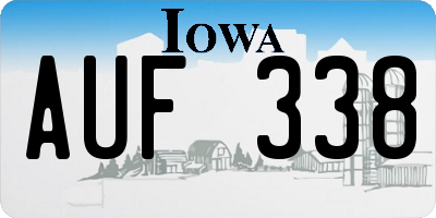 IA license plate AUF338