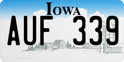 IA license plate AUF339