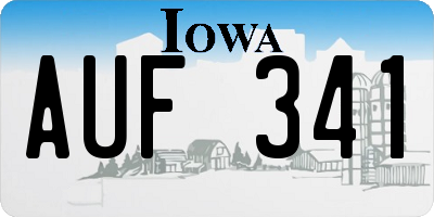 IA license plate AUF341