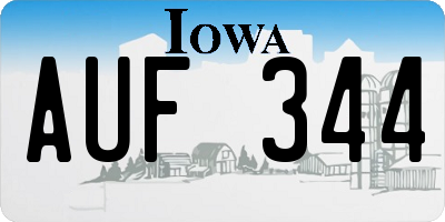 IA license plate AUF344