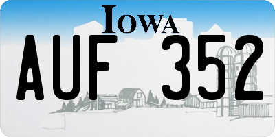 IA license plate AUF352
