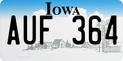 IA license plate AUF364