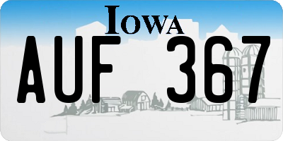 IA license plate AUF367