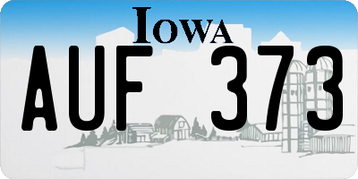 IA license plate AUF373