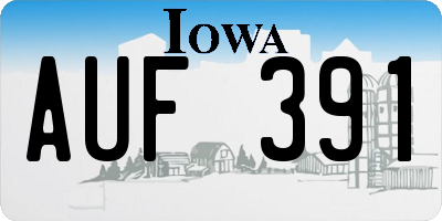 IA license plate AUF391