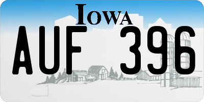 IA license plate AUF396