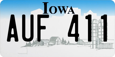 IA license plate AUF411