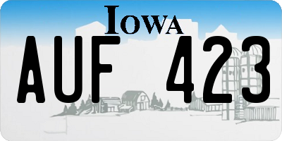 IA license plate AUF423
