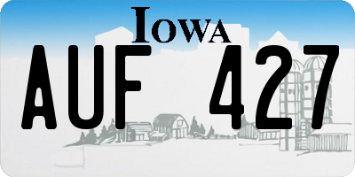 IA license plate AUF427