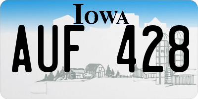 IA license plate AUF428