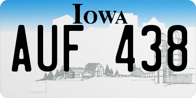 IA license plate AUF438