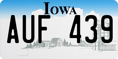 IA license plate AUF439