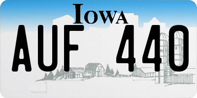 IA license plate AUF440