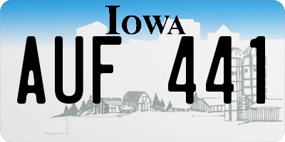 IA license plate AUF441