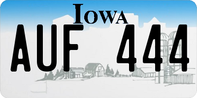 IA license plate AUF444