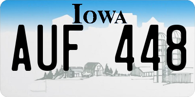 IA license plate AUF448