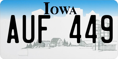 IA license plate AUF449