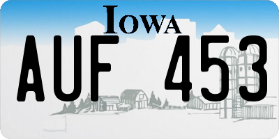 IA license plate AUF453