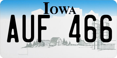 IA license plate AUF466