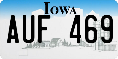 IA license plate AUF469