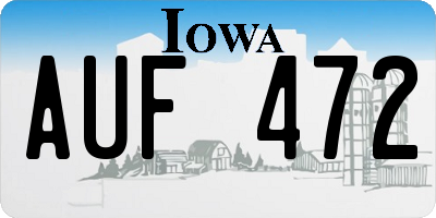IA license plate AUF472