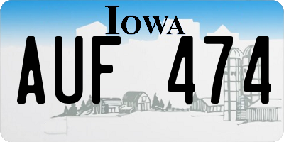 IA license plate AUF474